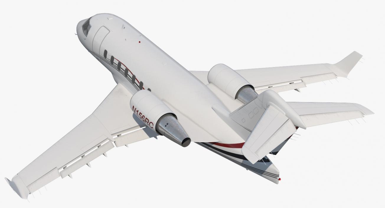 3D Bombardier Challenger 604 Business Jet Generic 2 model