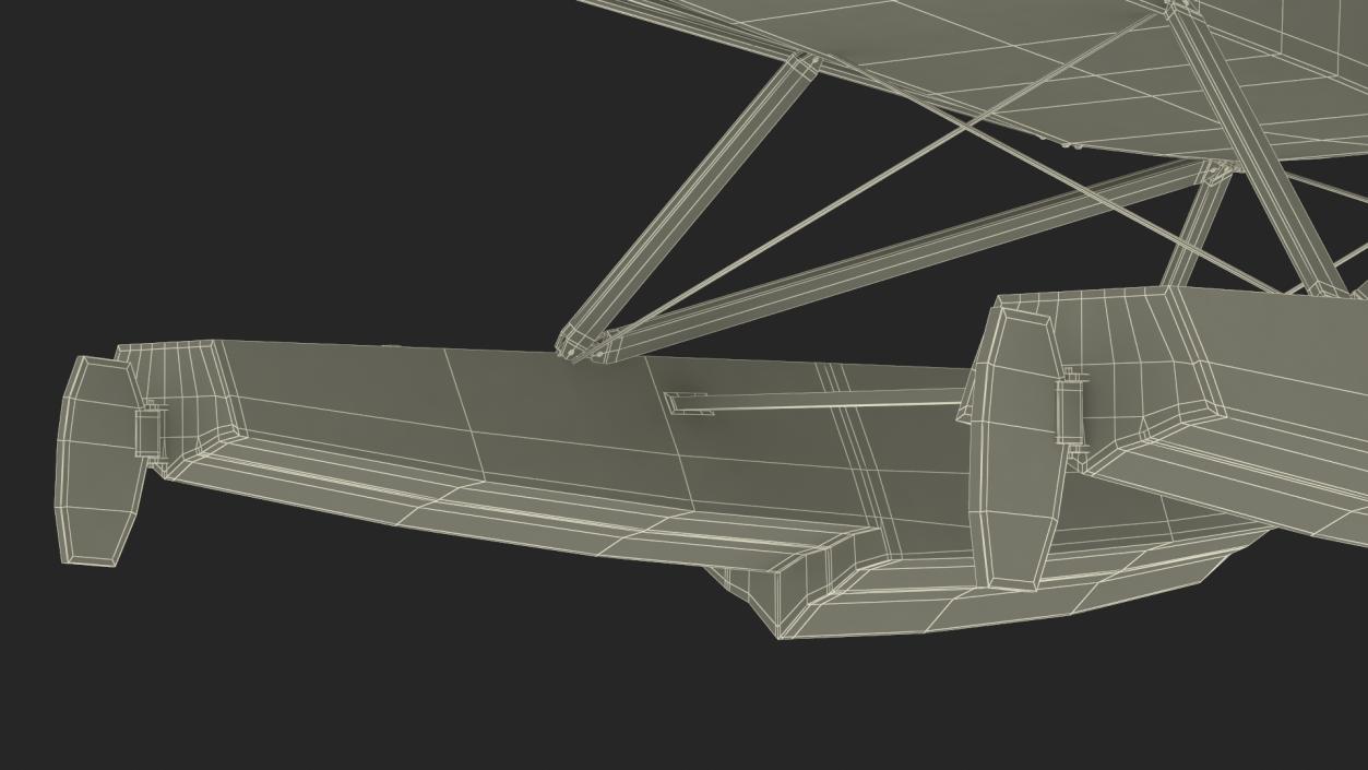 3D Classic Monoplane Aircraft Piper J-3 with Floats model