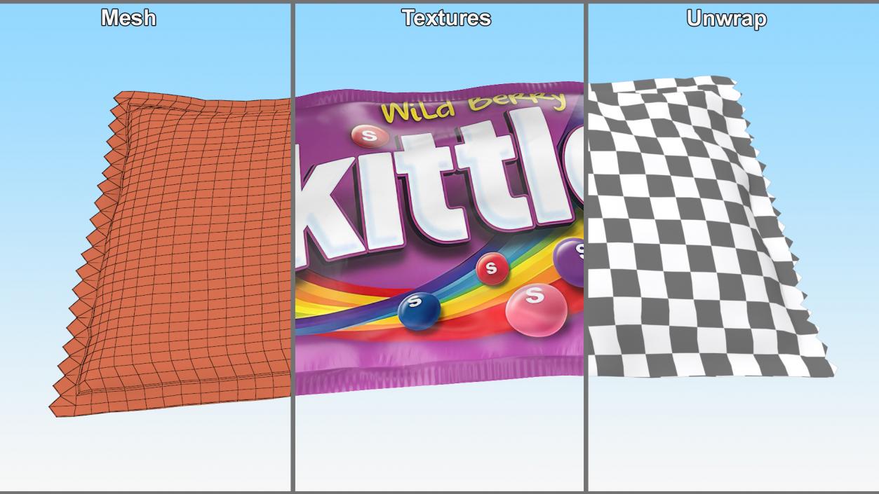 Skittles Wild Berry Package 3D