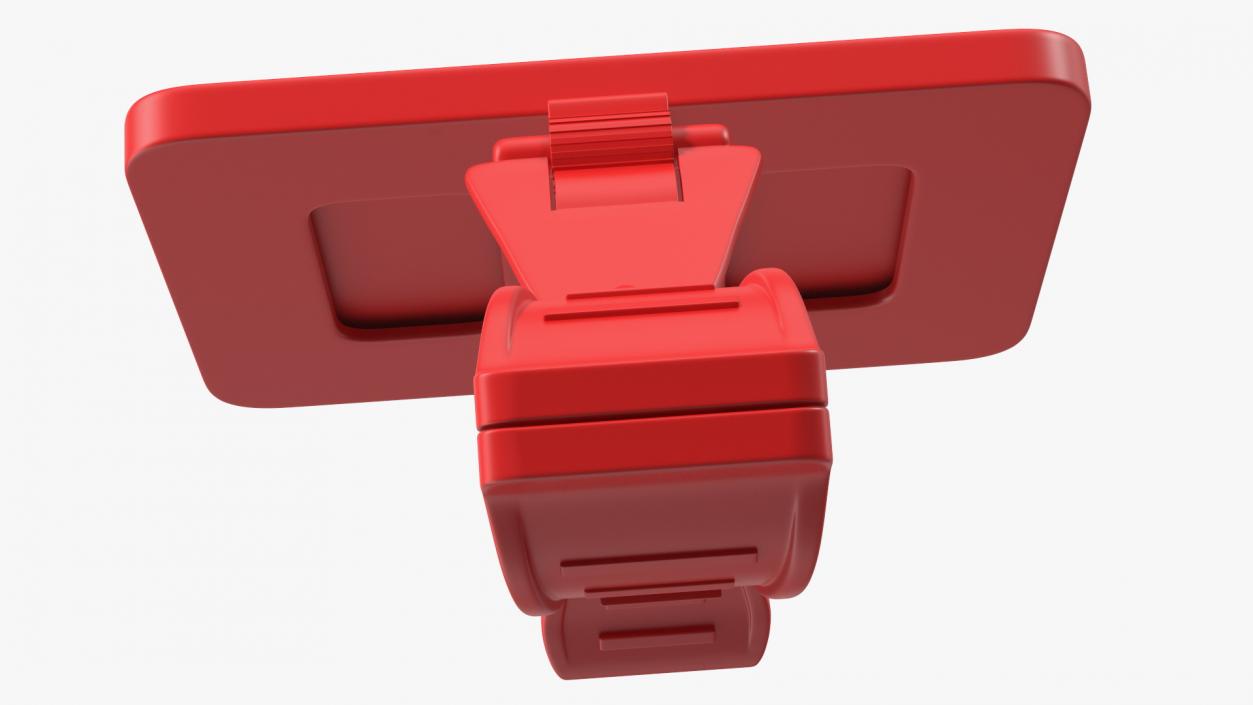 3D model Plastic Tag with Clip Red