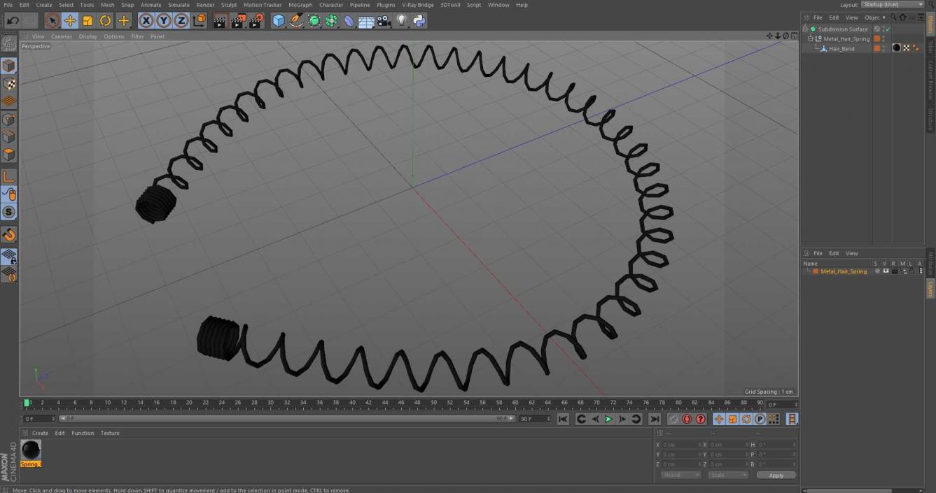 Metal Hair Spring 3D