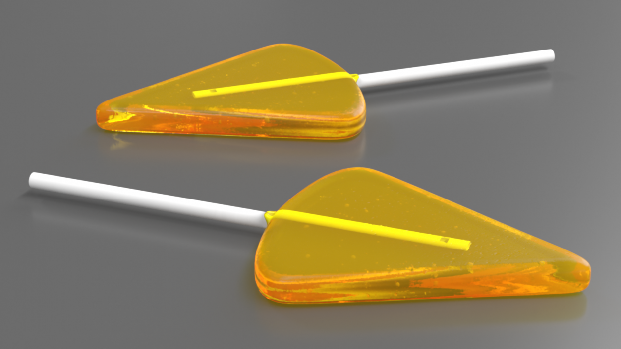 3D Triangle Form Yellow Lollipop 2