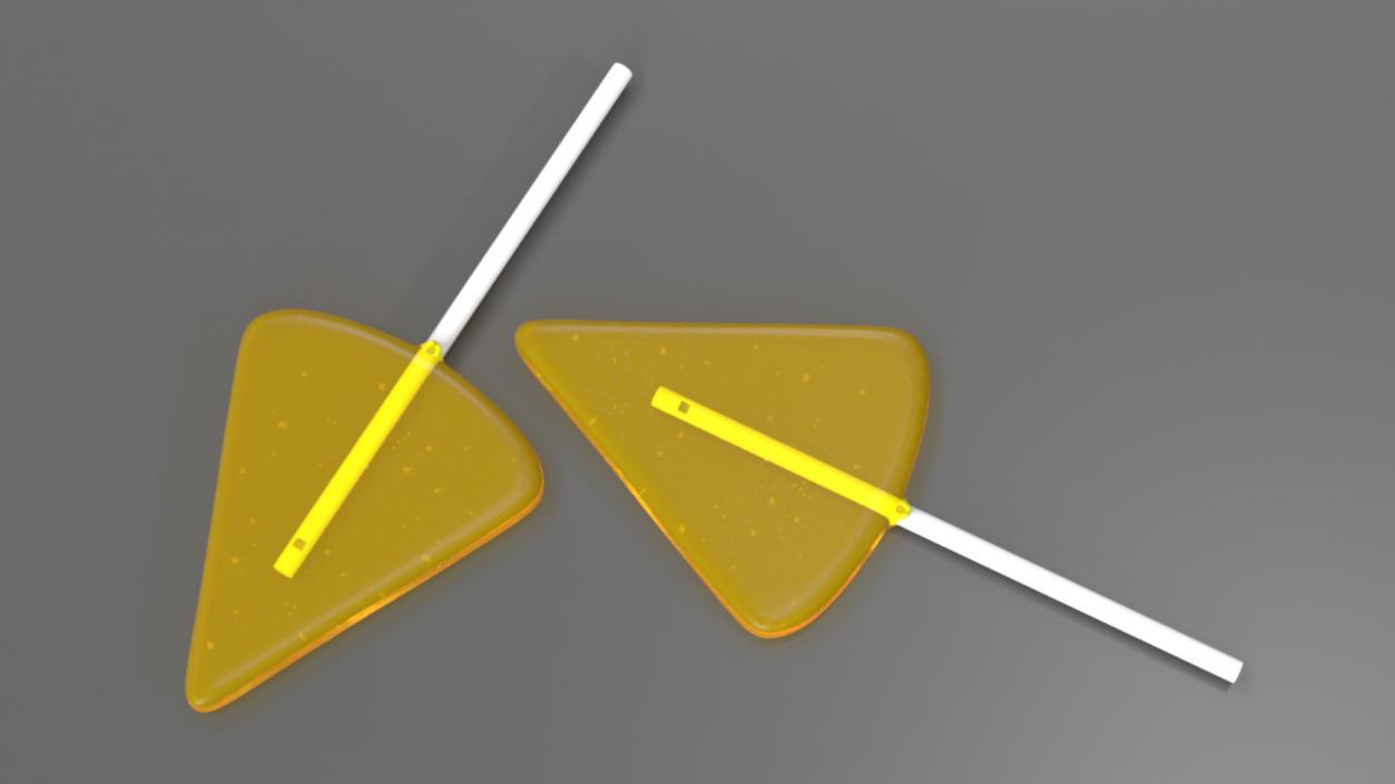 3D Triangle Form Yellow Lollipop 2