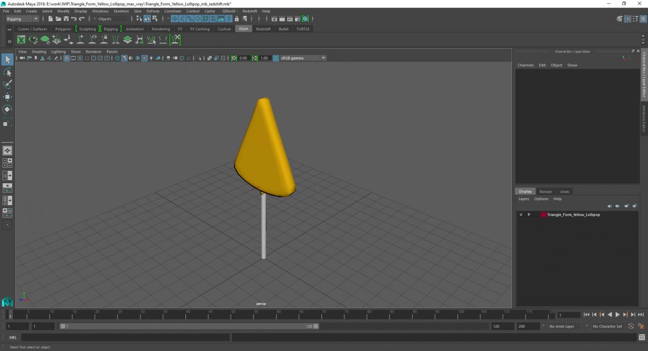 3D Triangle Form Yellow Lollipop 2