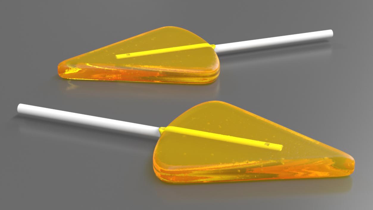 3D Triangle Form Yellow Lollipop 2