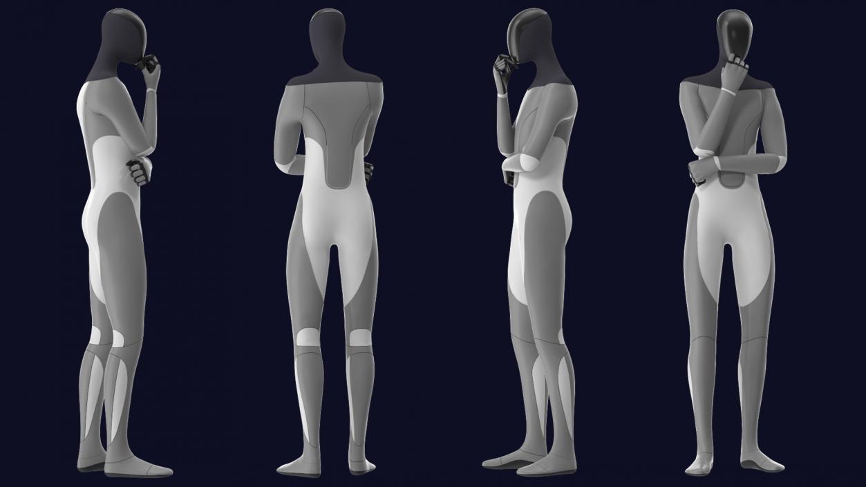 3D model Robotic Humanoid Standing Pose