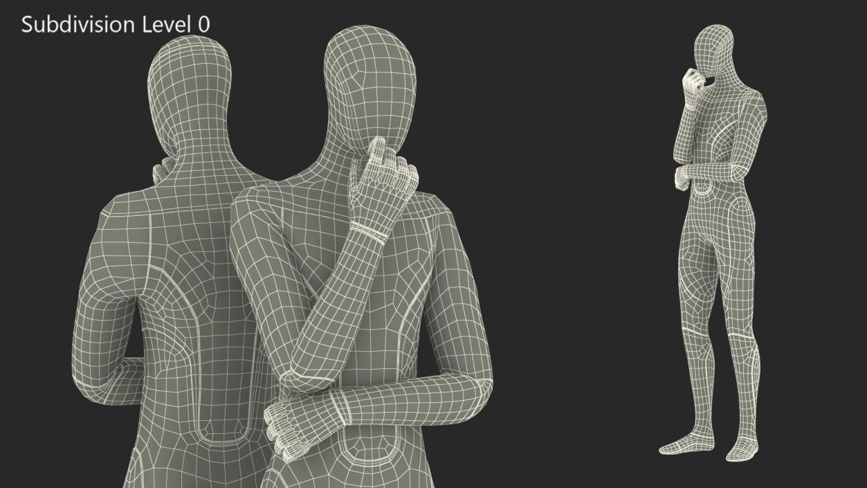 3D model Robotic Humanoid Standing Pose