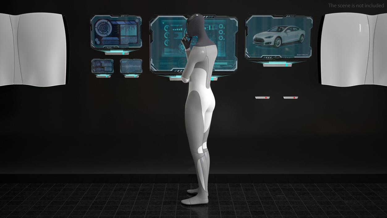 3D model Robotic Humanoid Standing Pose