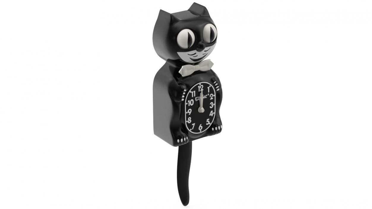 Black Kit Cat Clock 3D model