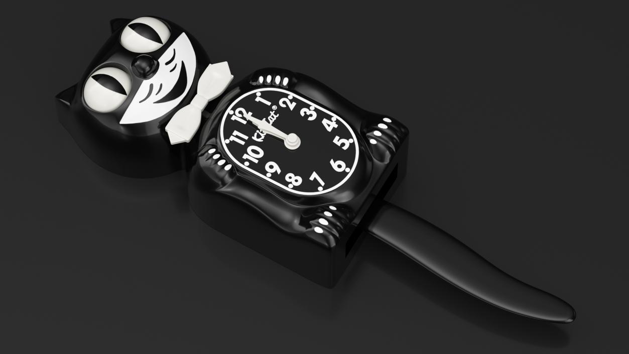 Black Kit Cat Clock 3D model