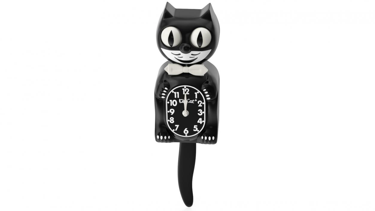 Black Kit Cat Clock 3D model