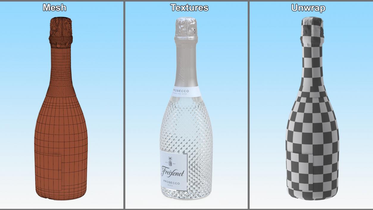 3D model Freixenet Prosecco Sparkling Wine Bottle