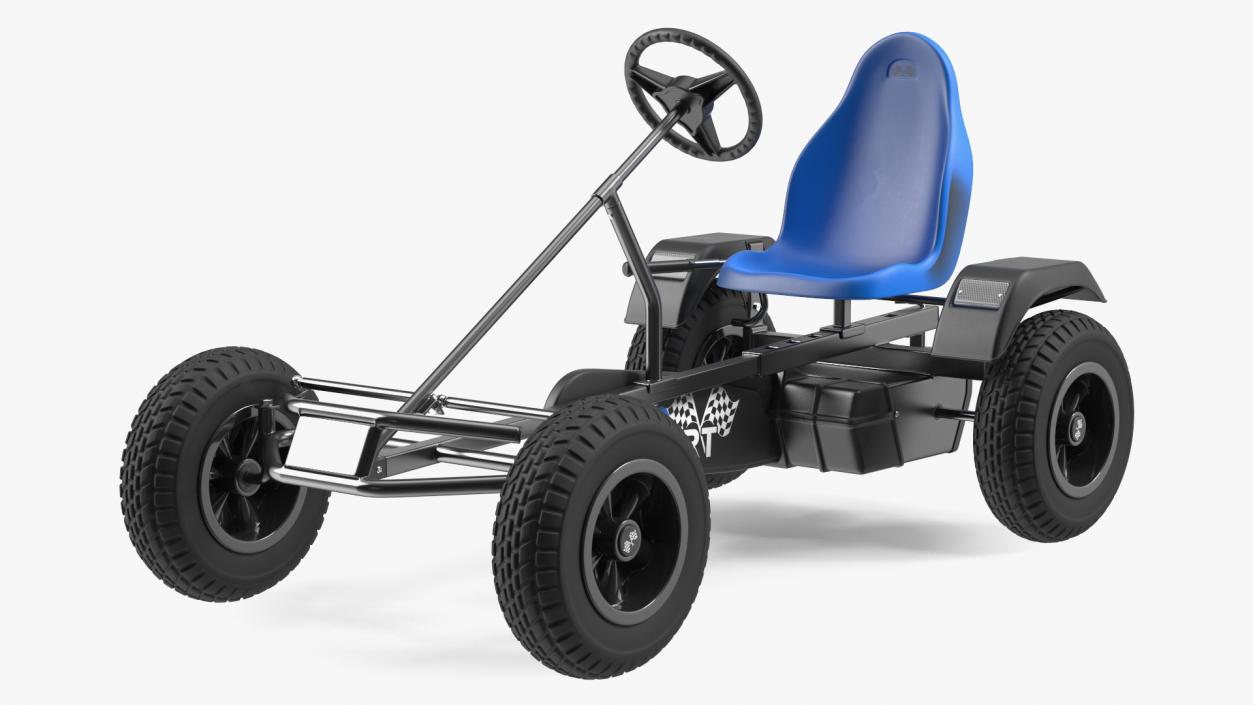 3D Pedal Go Kart Blue model