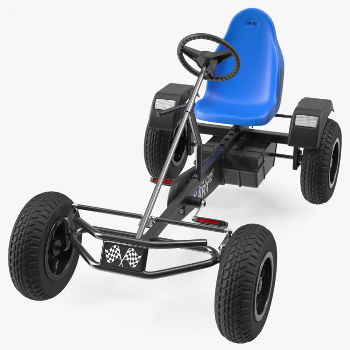 3D Pedal Go Kart Blue model