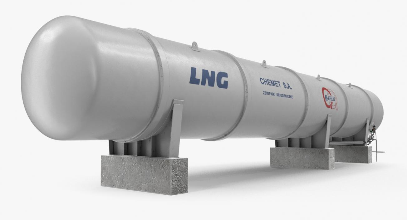 3D LNG Cryogenic Storage Tanks Collection model