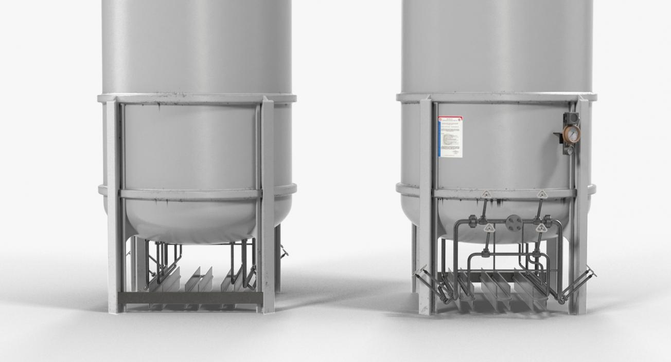 3D LNG Cryogenic Storage Tanks Collection model