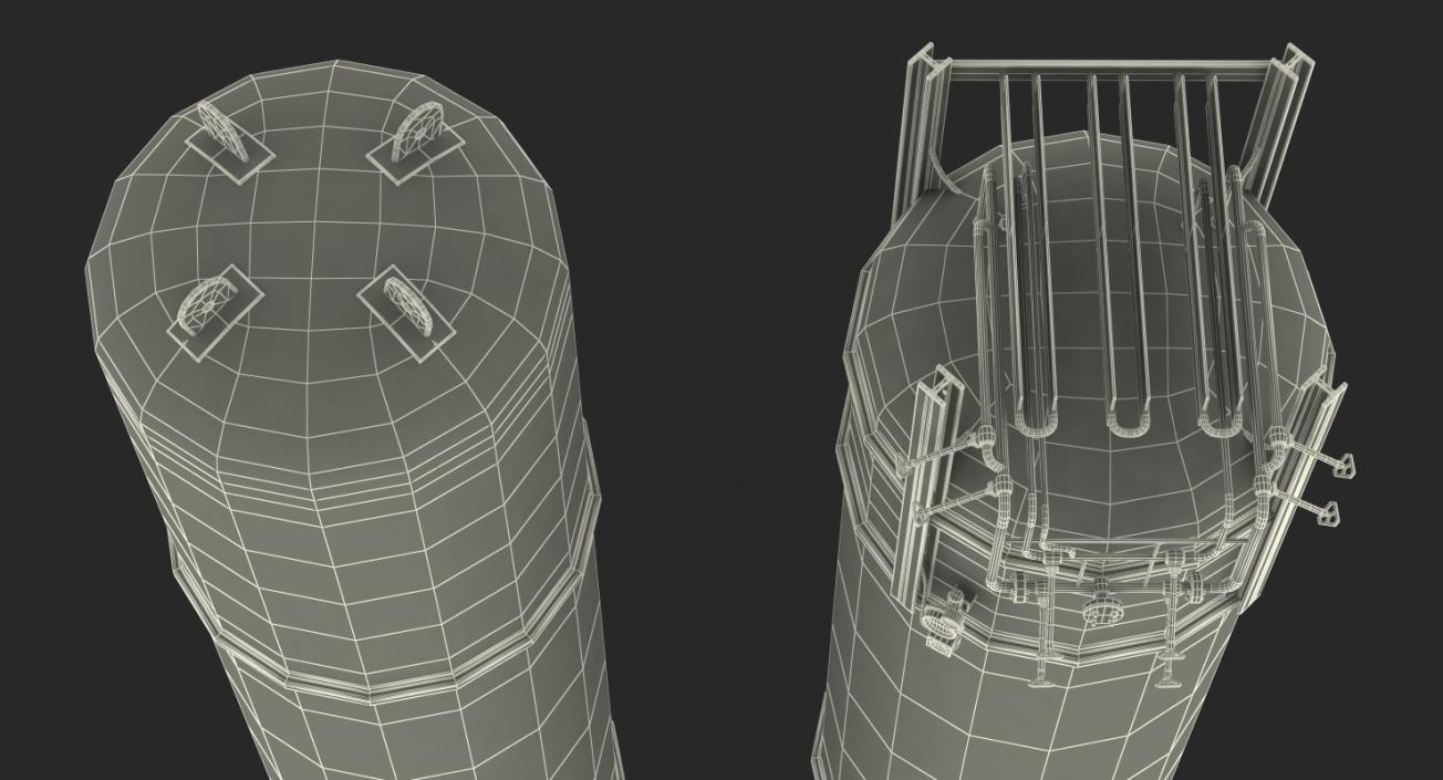 3D LNG Cryogenic Storage Tanks Collection model