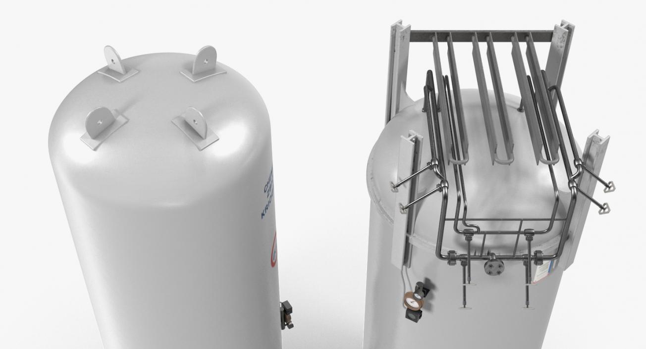 3D LNG Cryogenic Storage Tanks Collection model