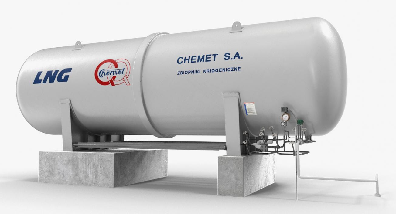 3D LNG Cryogenic Storage Tanks Collection model