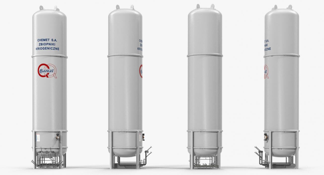 3D LNG Cryogenic Storage Tanks Collection model