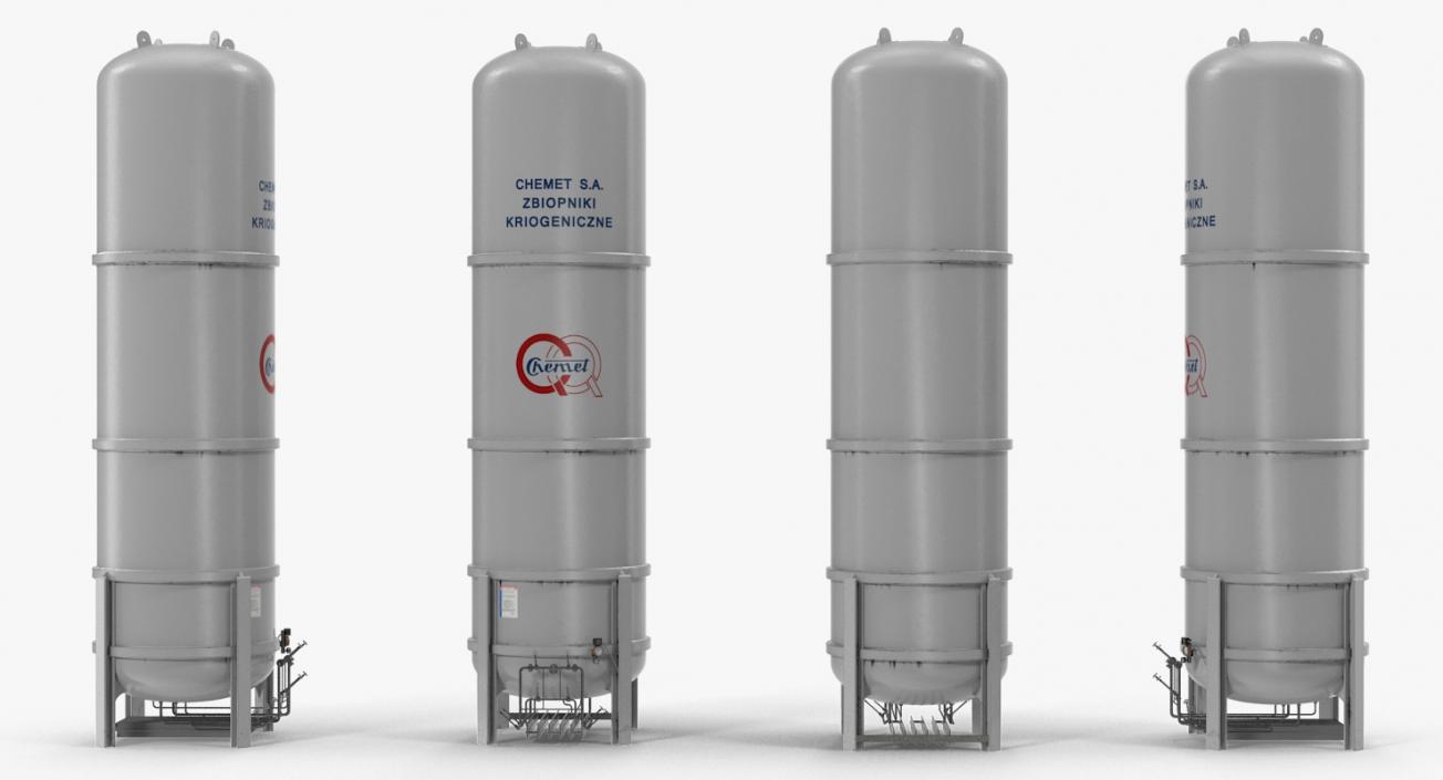 3D LNG Cryogenic Storage Tanks Collection model