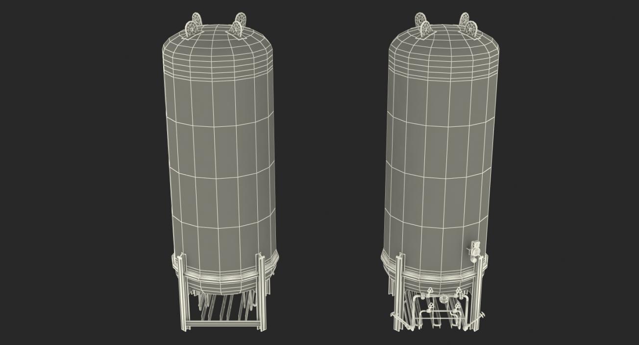 3D LNG Cryogenic Storage Tanks Collection model