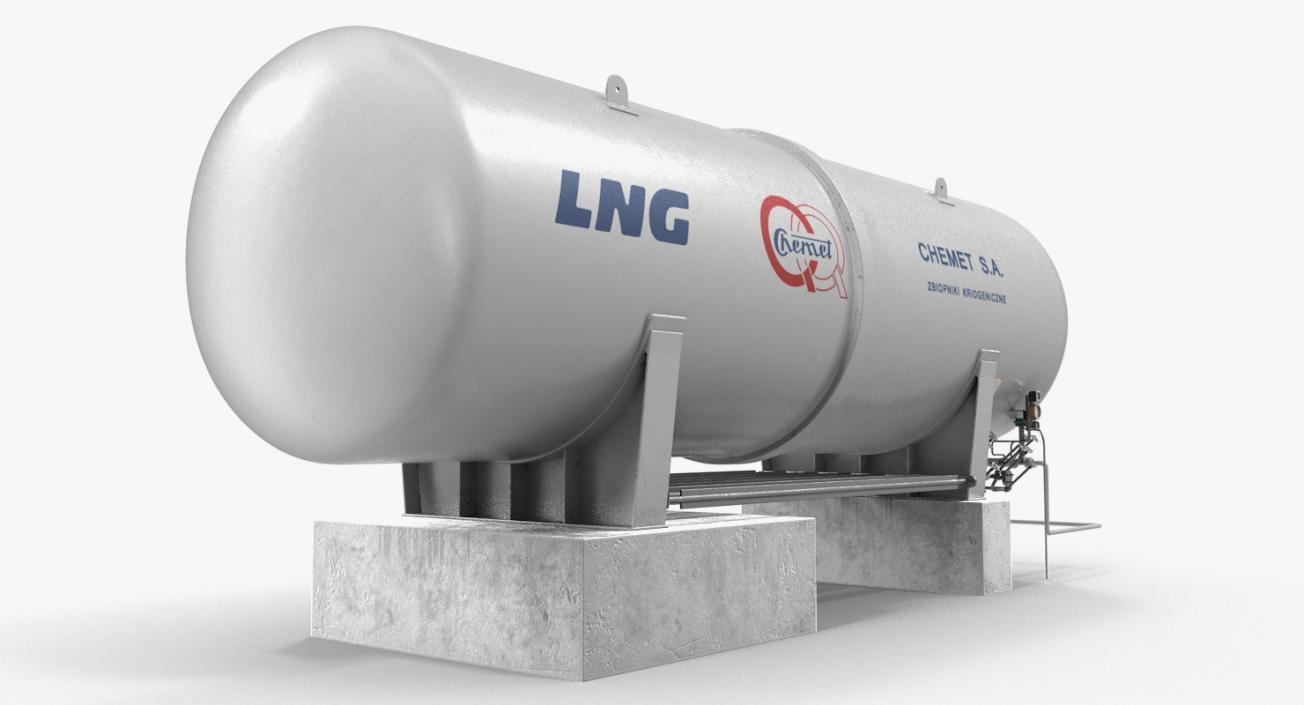 3D LNG Cryogenic Storage Tanks Collection model