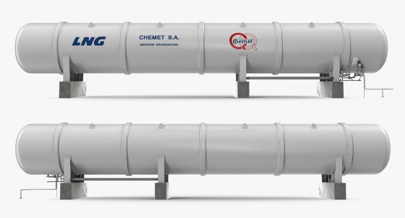 3D LNG Cryogenic Storage Tanks Collection model