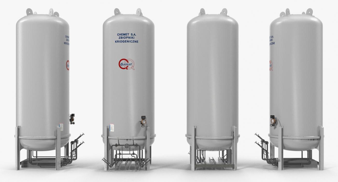 3D LNG Cryogenic Storage Tanks Collection model