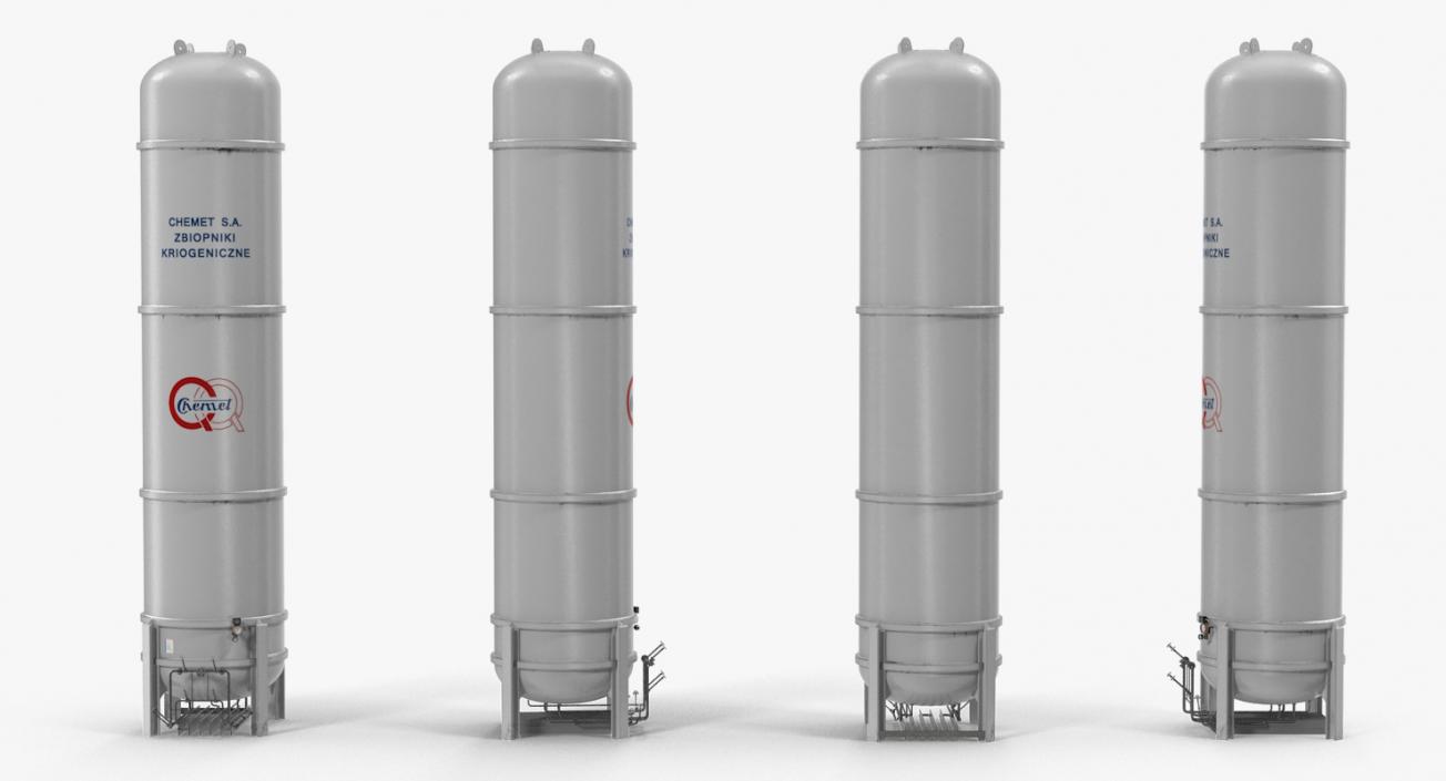 3D LNG Cryogenic Storage Tanks Collection model