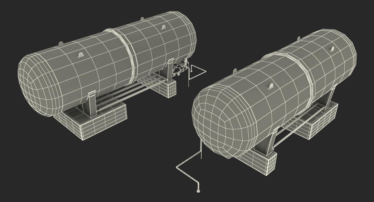 3D LNG Cryogenic Storage Tanks Collection model