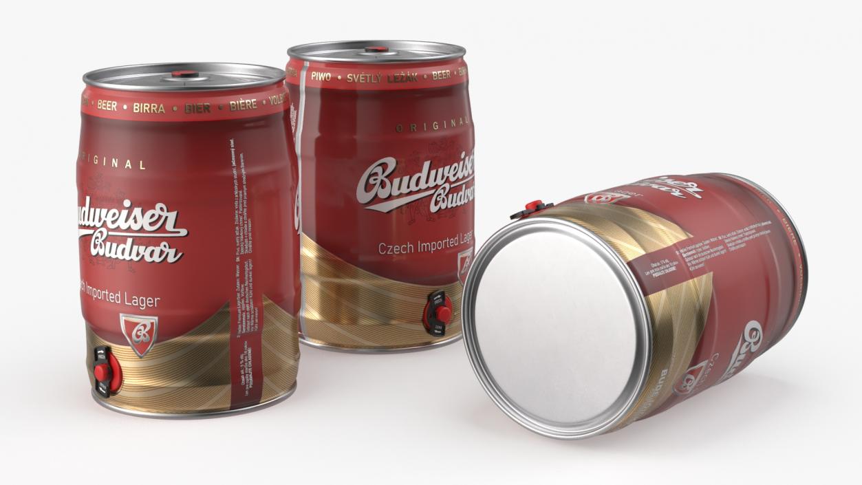 Budweiser Beer 5 Liter Barrel 3D model