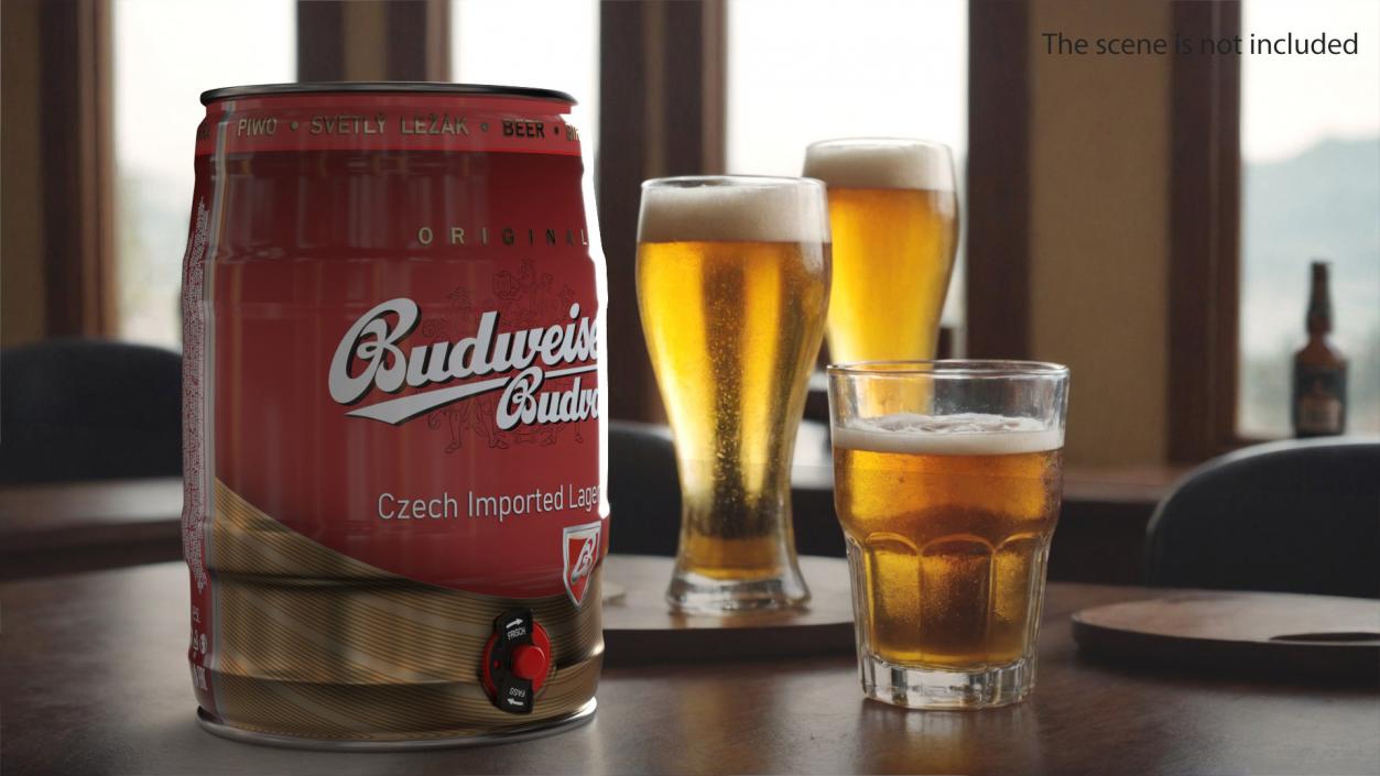 Budweiser Beer 5 Liter Barrel 3D model