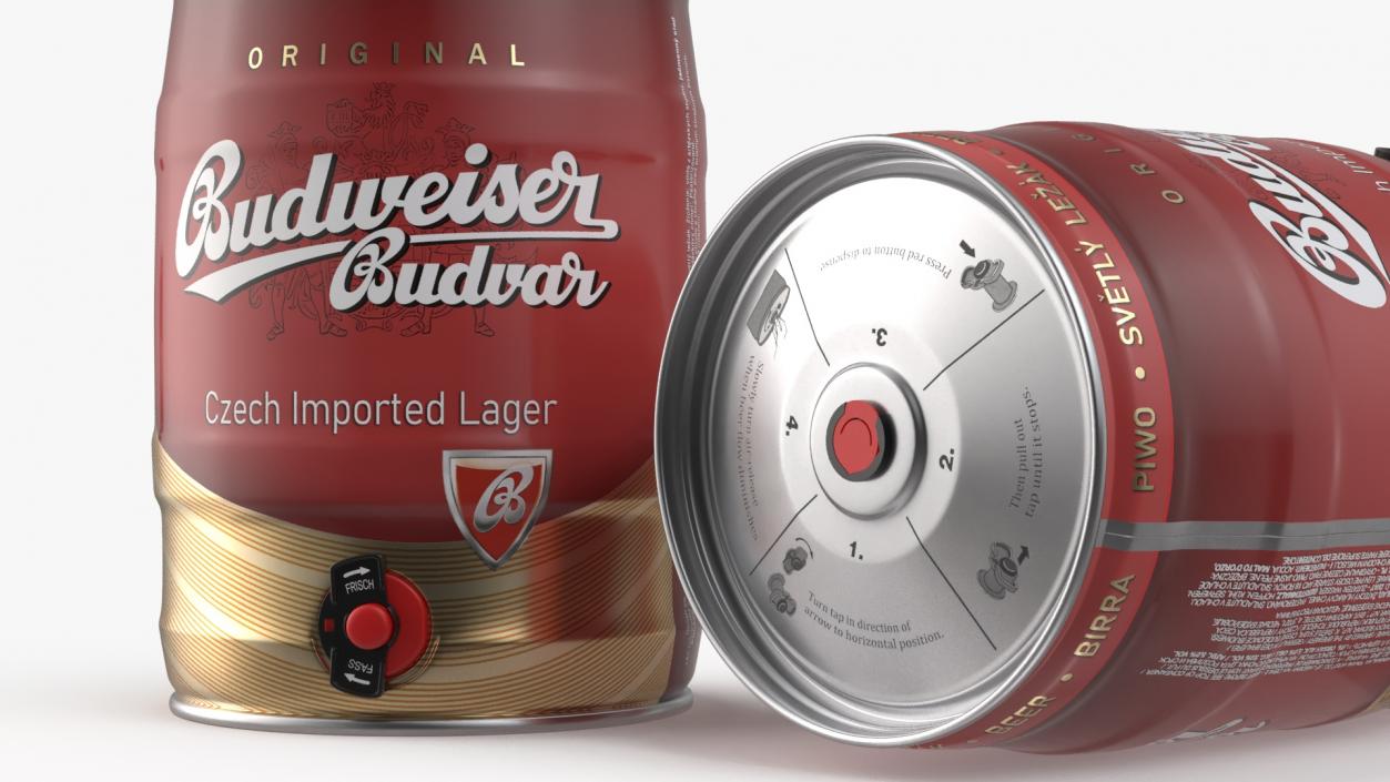 Budweiser Beer 5 Liter Barrel 3D model