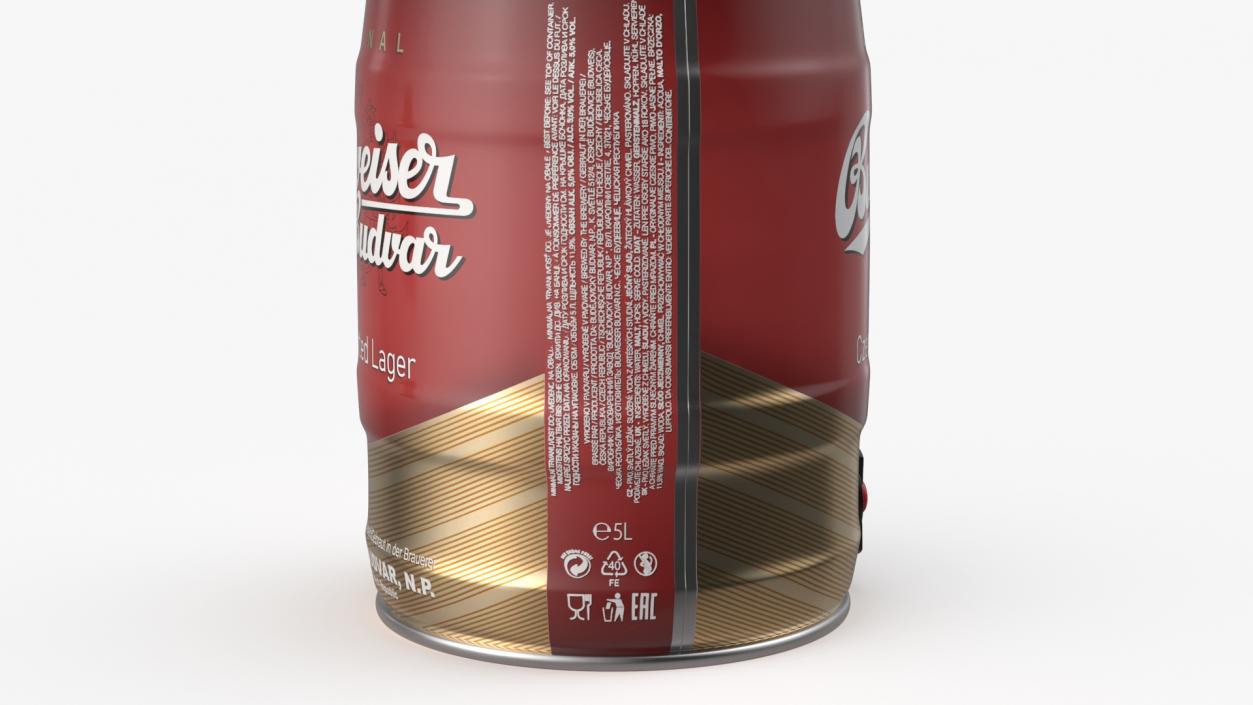 Budweiser Beer 5 Liter Barrel 3D model