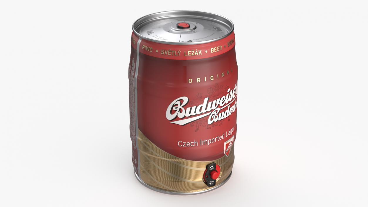 Budweiser Beer 5 Liter Barrel 3D model