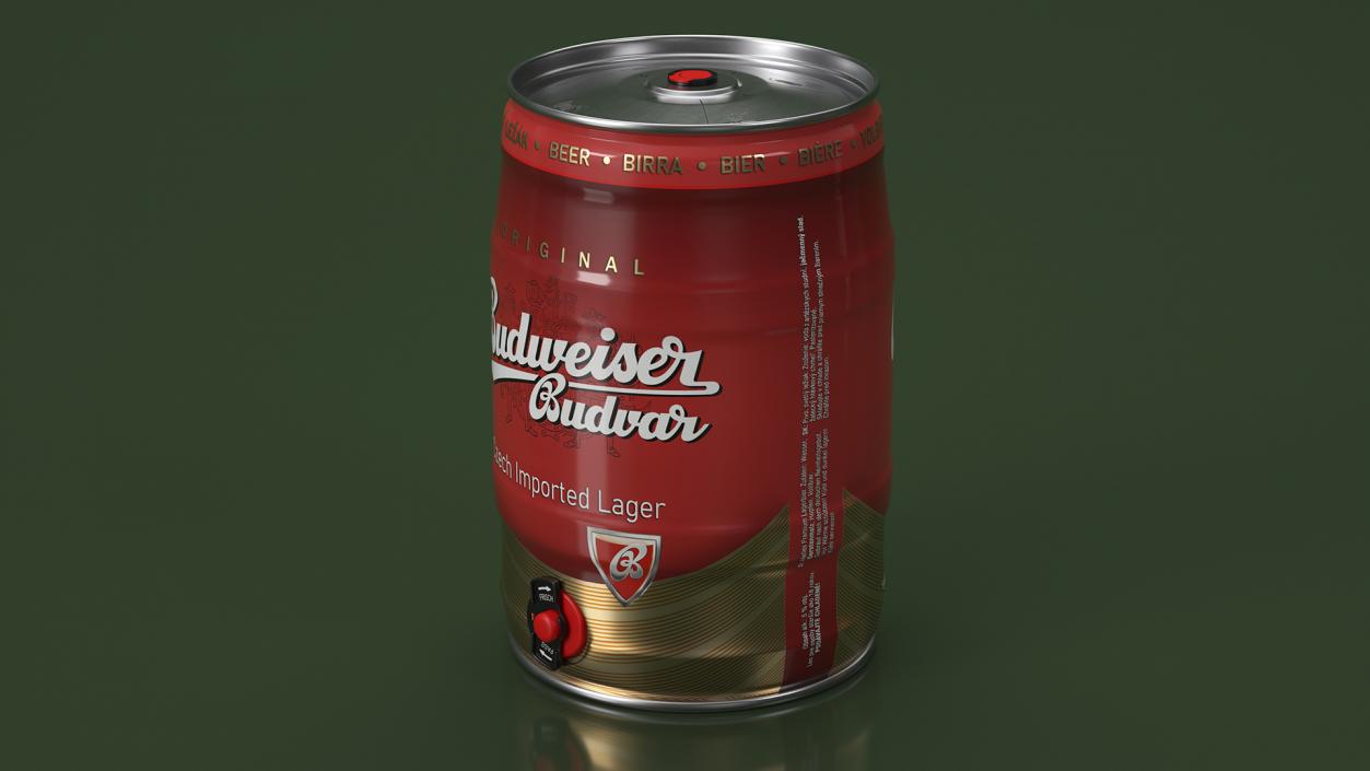 Budweiser Beer 5 Liter Barrel 3D model