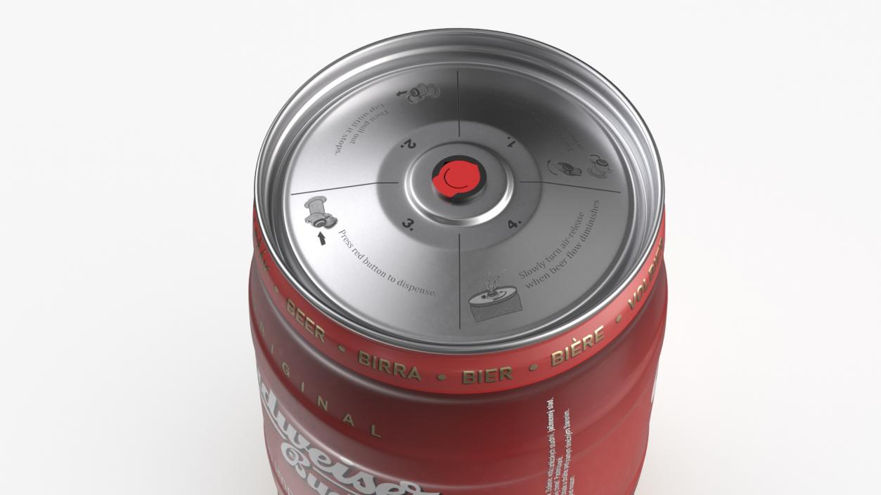 Budweiser Beer 5 Liter Barrel 3D model