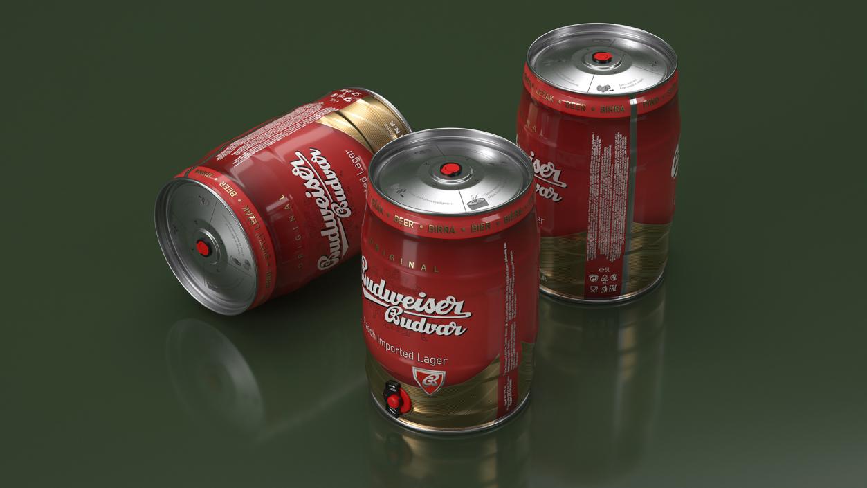 Budweiser Beer 5 Liter Barrel 3D model