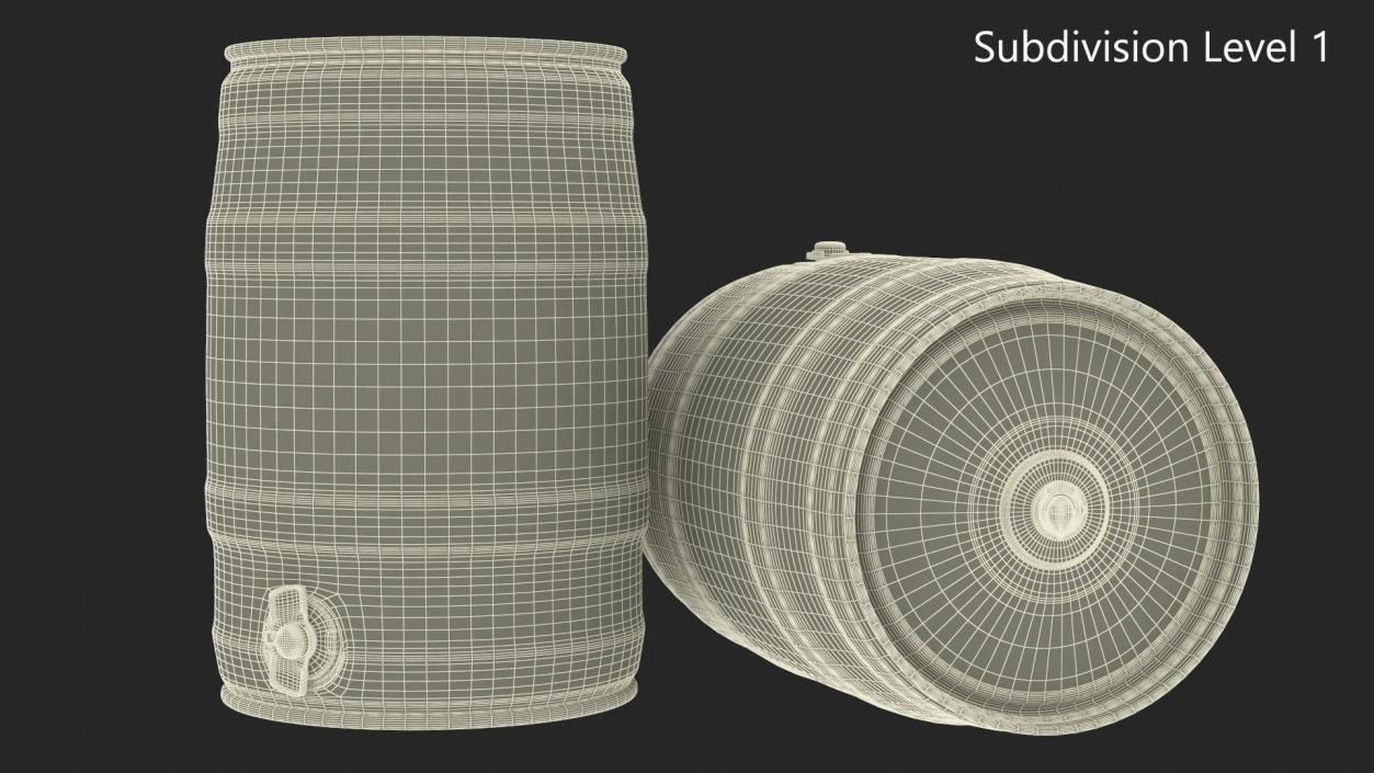 Budweiser Beer 5 Liter Barrel 3D model