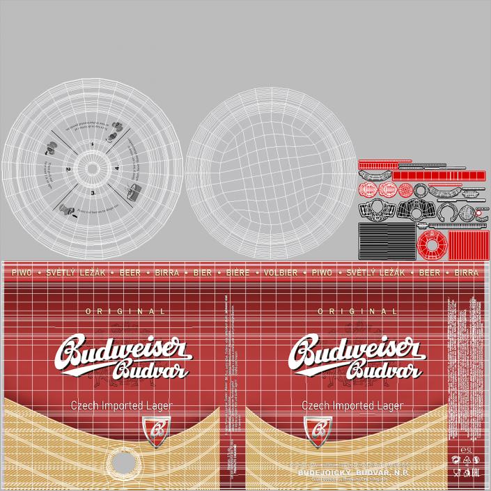 Budweiser Beer 5 Liter Barrel 3D model