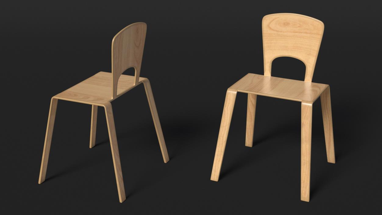 3D Library Chair model