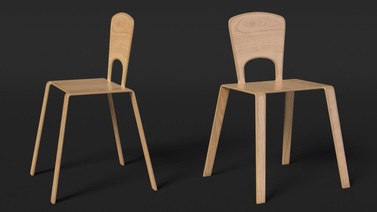 3D Library Chair model