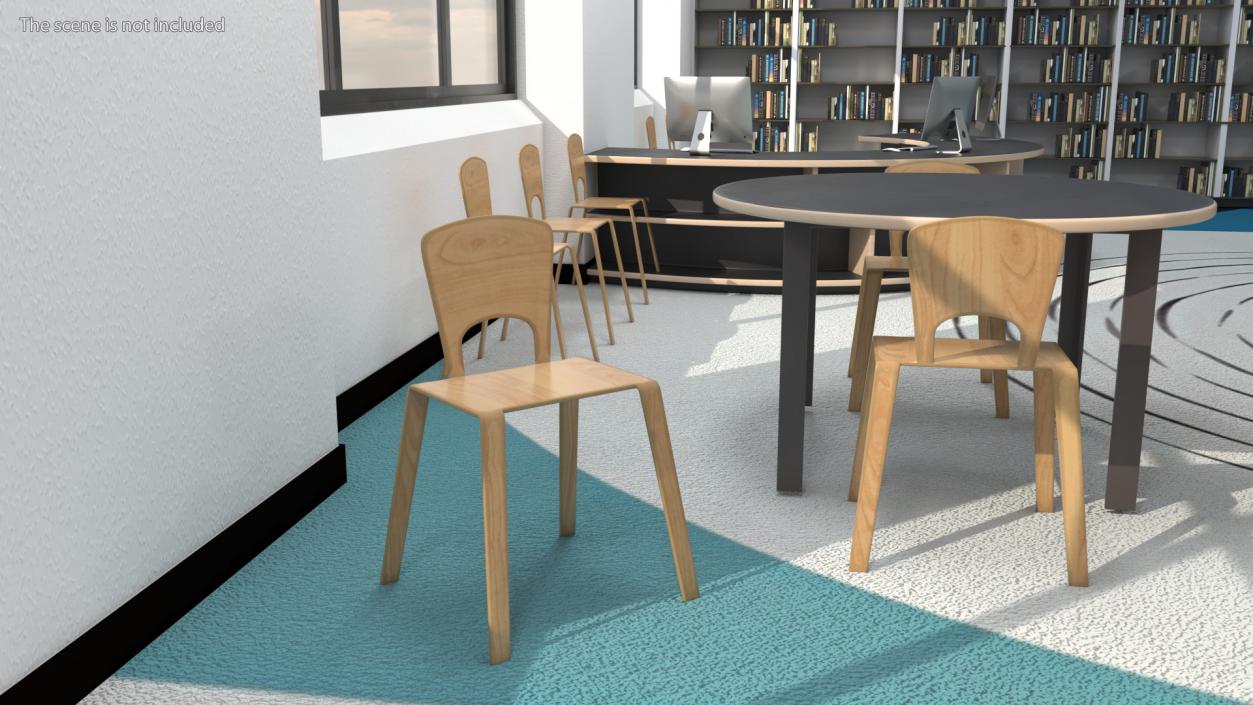 3D Library Chair model