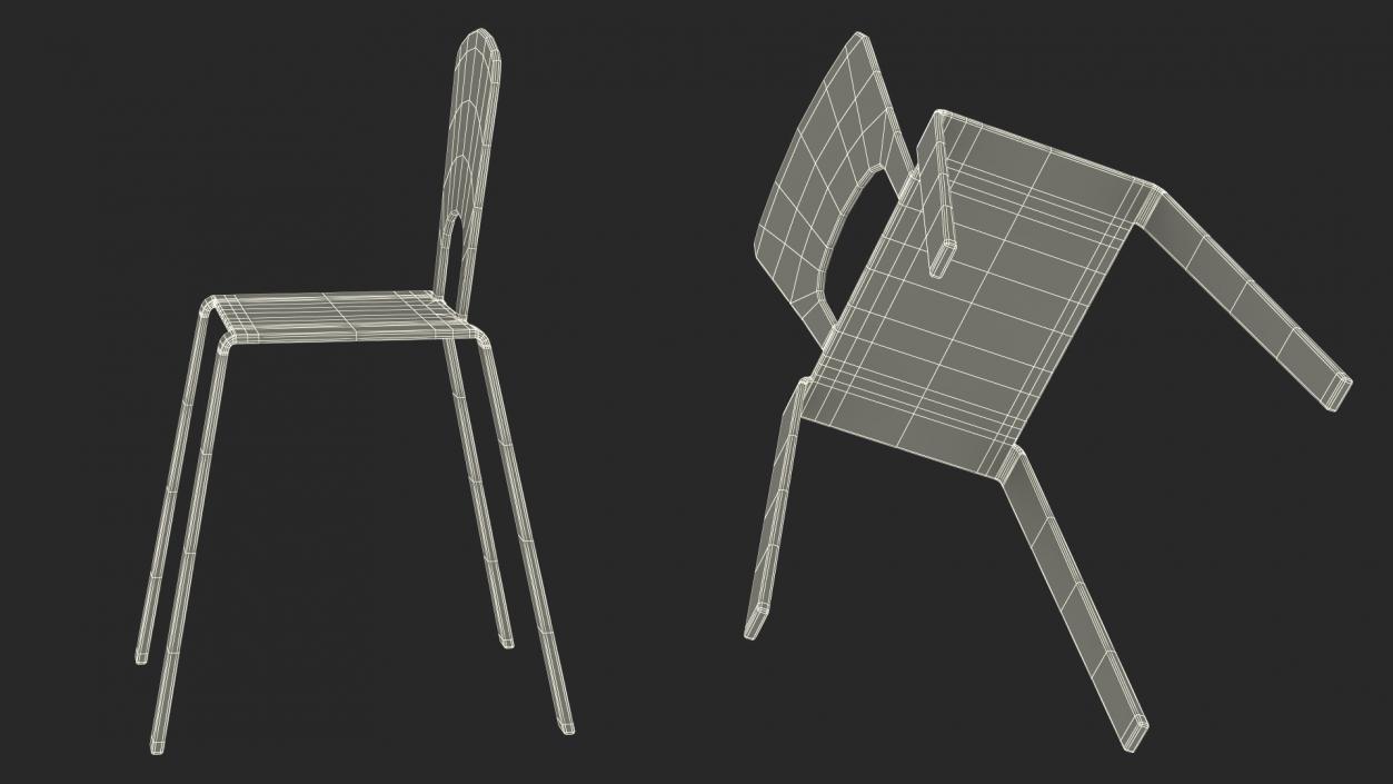 3D Library Chair model