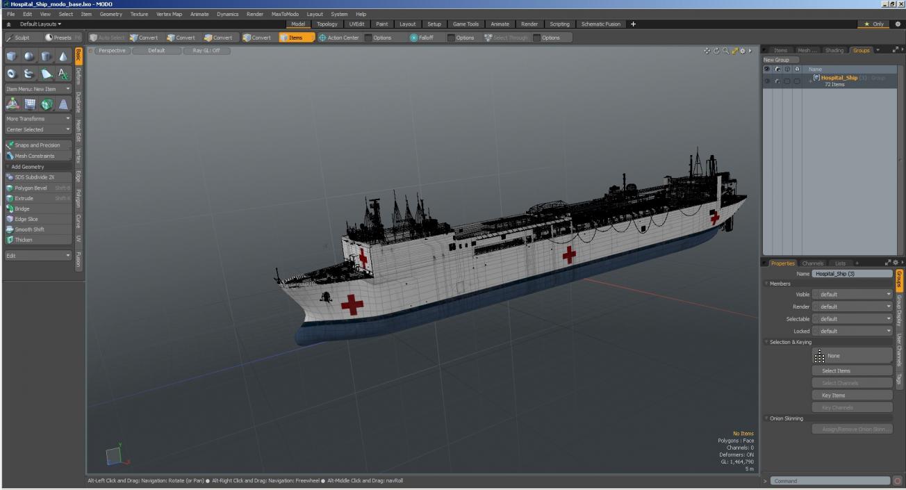 3D Hospital Ship model