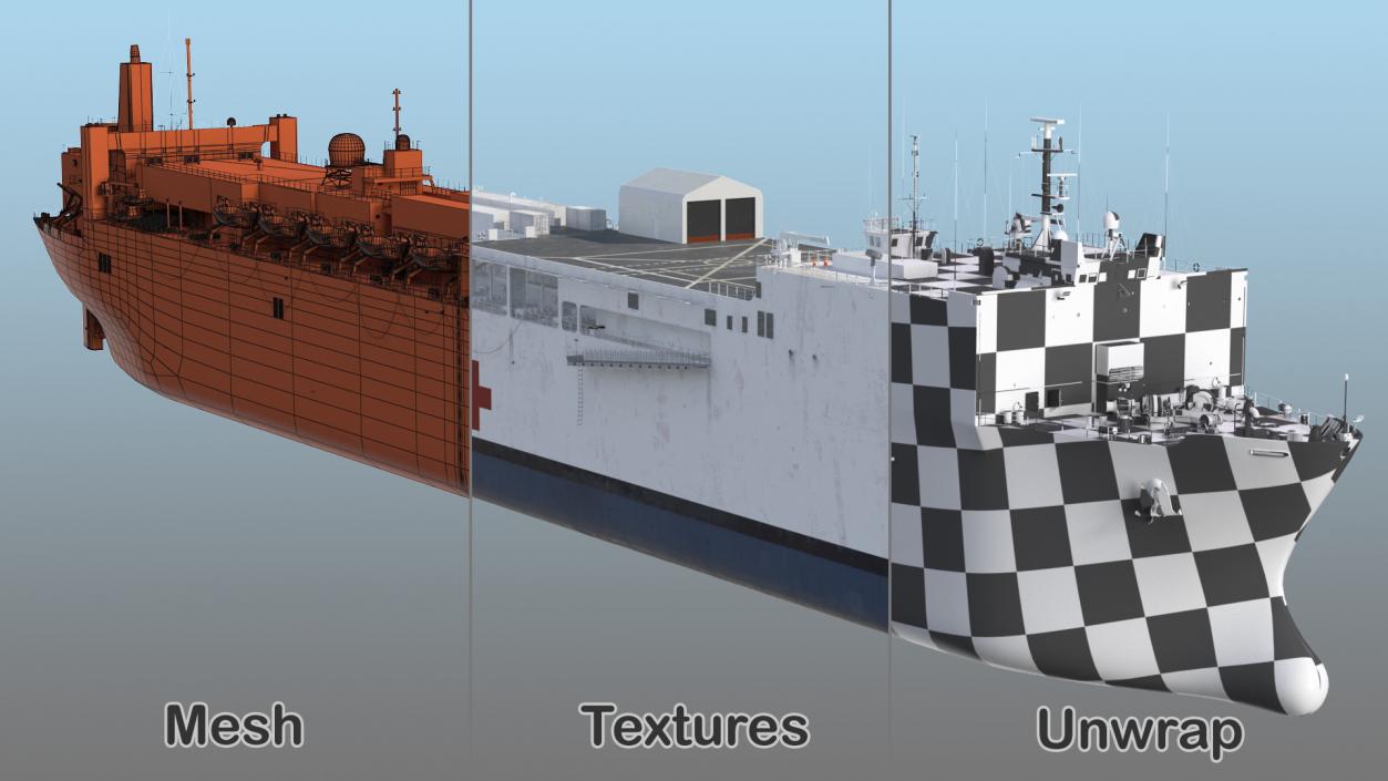 3D Hospital Ship model