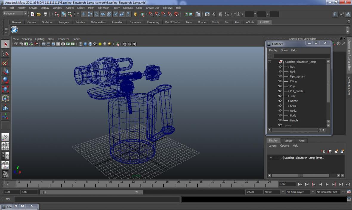 3D Kerosene Blowtorch model