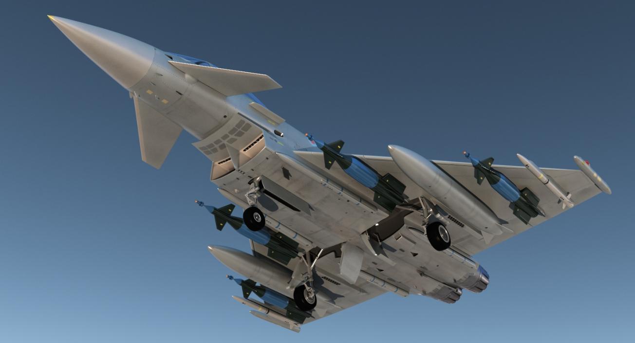 Multirole Fighter Eurofighter Typhoon Rigged 3D model