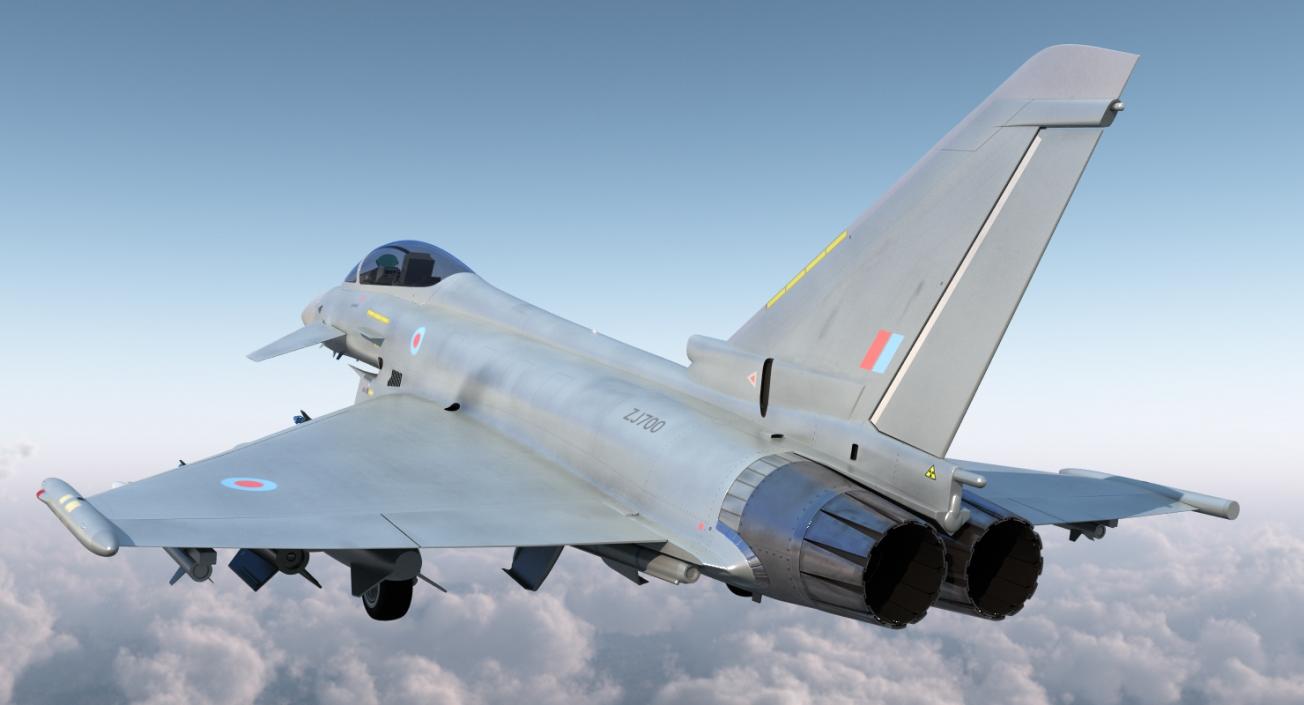 Multirole Fighter Eurofighter Typhoon Rigged 3D model